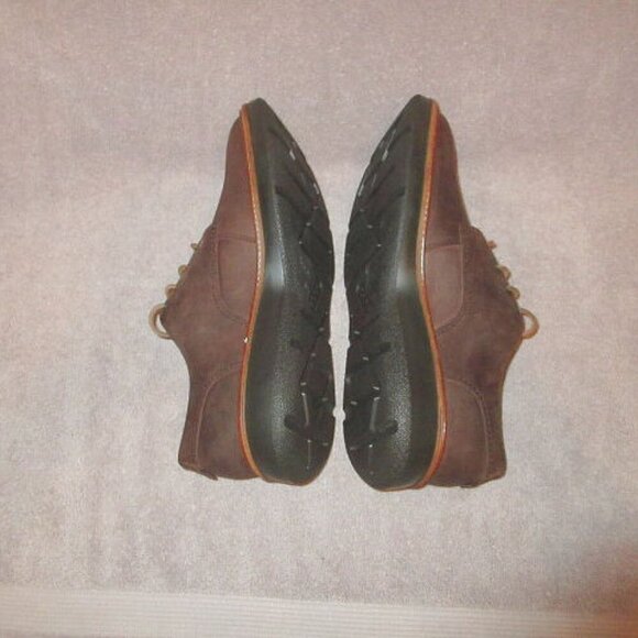 ECCO Mens Shoes Size 12 London Plain Toe Tie Oxford Comfort Mocha Nubuck Leather - Picture 8 of 12